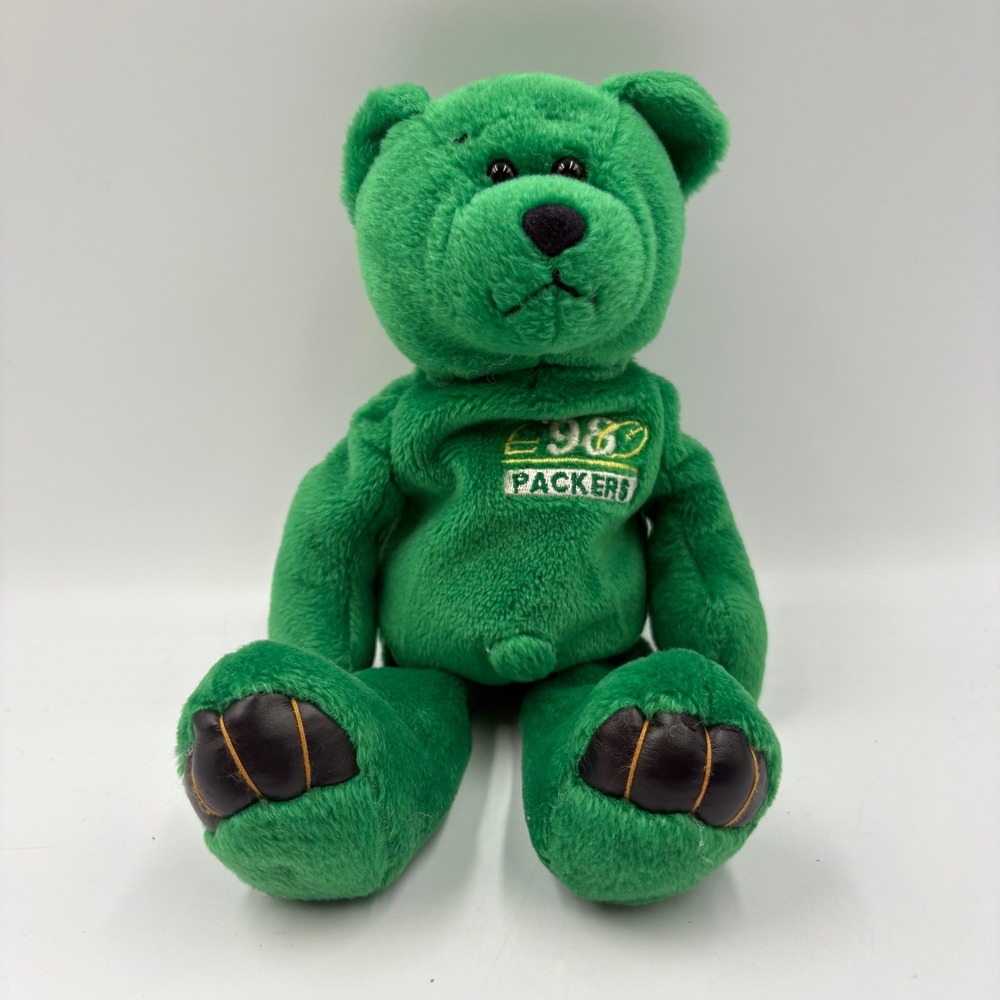 Limited Treasures Packers Plush Bear 9in Green Good Brett Favre 4 1998
